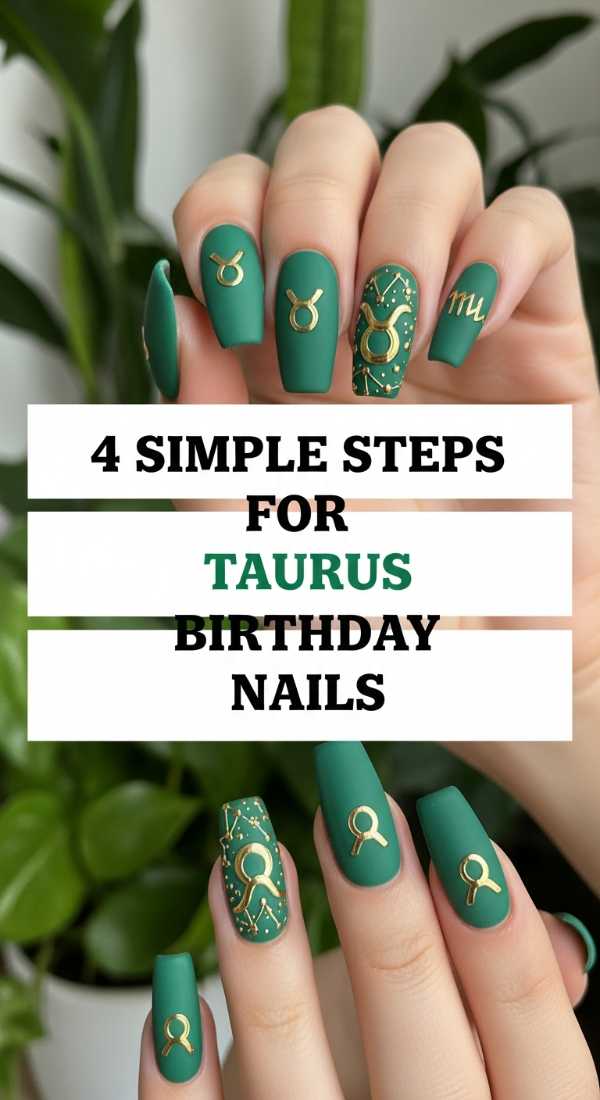 4 Simple Steps For Taurus Birthday Nails 6a0595b37f5f1