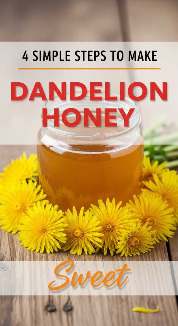 4 Simple Steps To Make Dandelion Honey 69f45140bfe7d