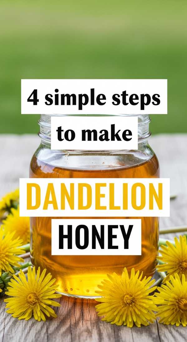 4 Simple Steps To Make Dandelion Honey 69f47b43d3427
