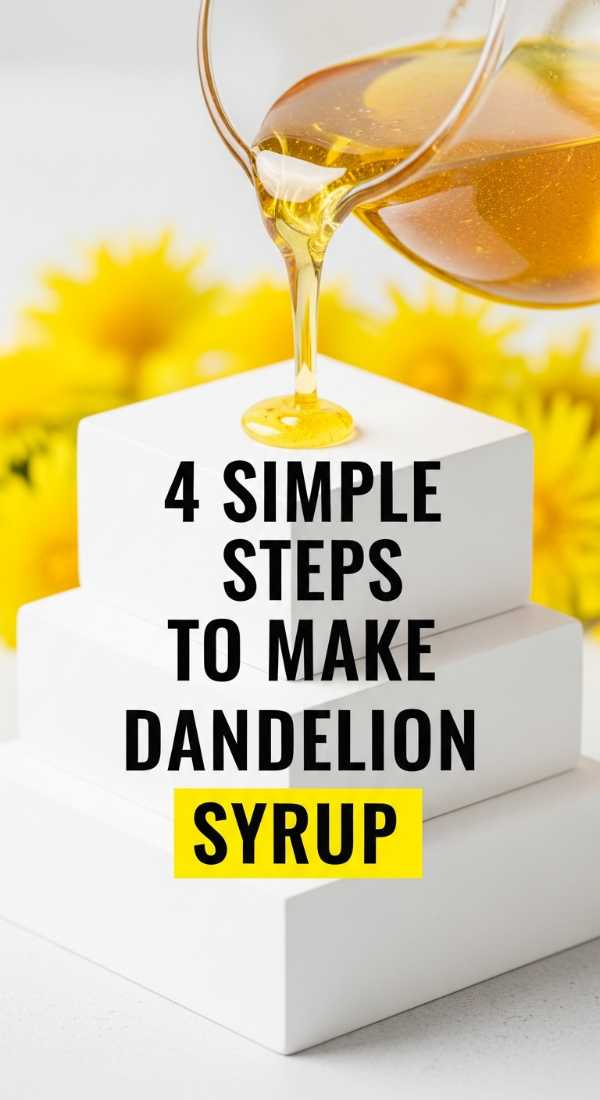 4 Simple Steps To Make Dandelion Syrup 69fd888764d0c