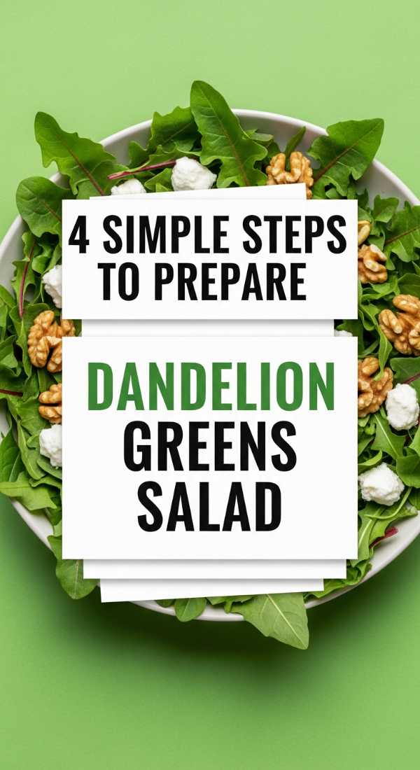 4 Simple Steps To Prepare Dandelion Greens Salad 69f6f4bbb3835