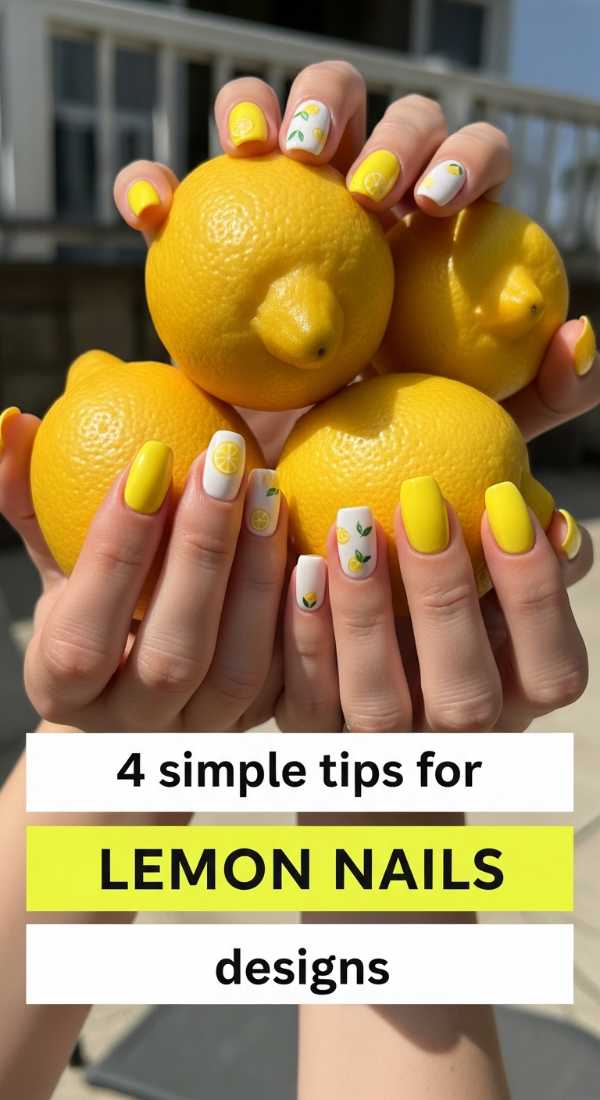 4 Simple Tips For Lemon Nails Designs 6a059c9dd27f4