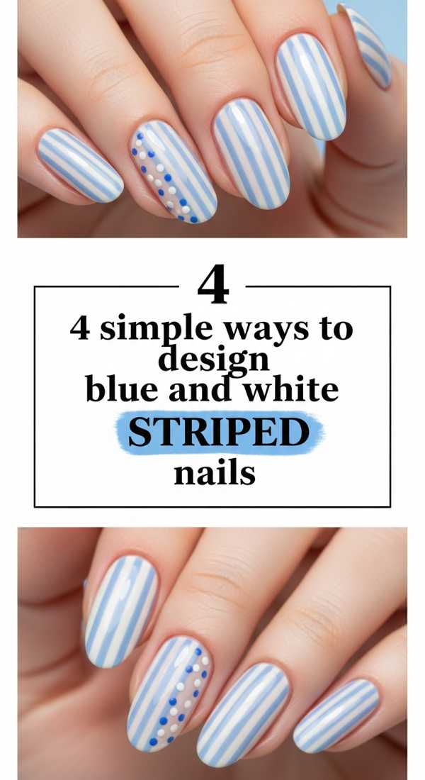 4 Simple Ways To Design Blue And White Striped Nails 69f4c119a09ac