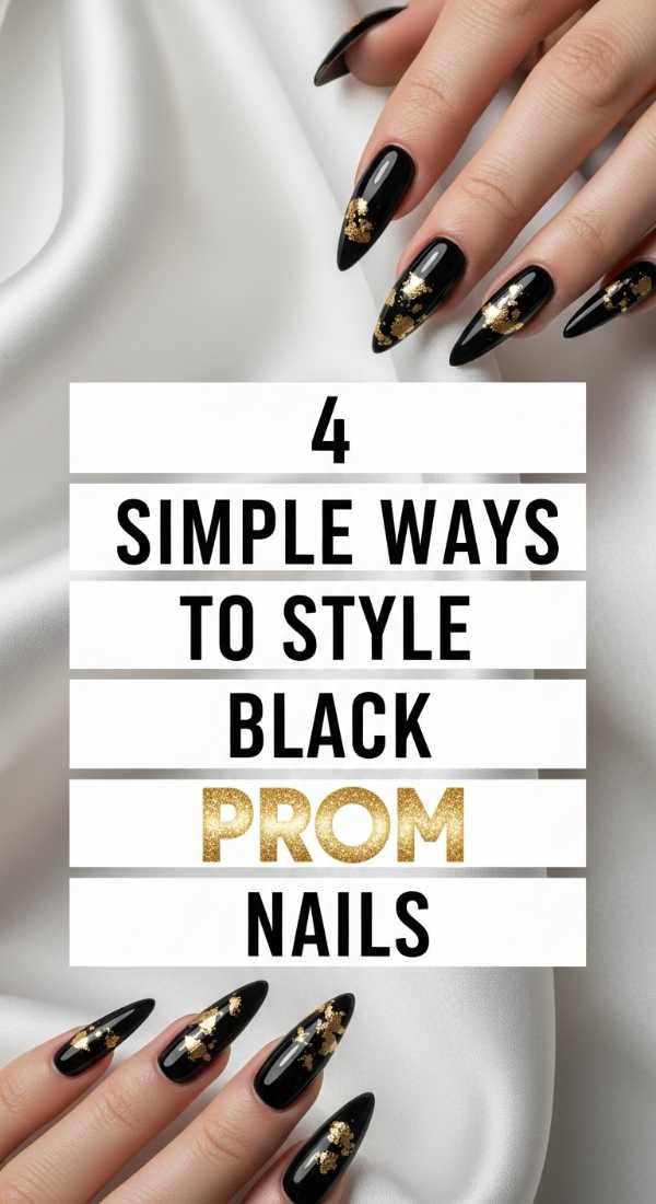 4 Simple Ways To Style Black Prom Nails 6a03311ea1ae4