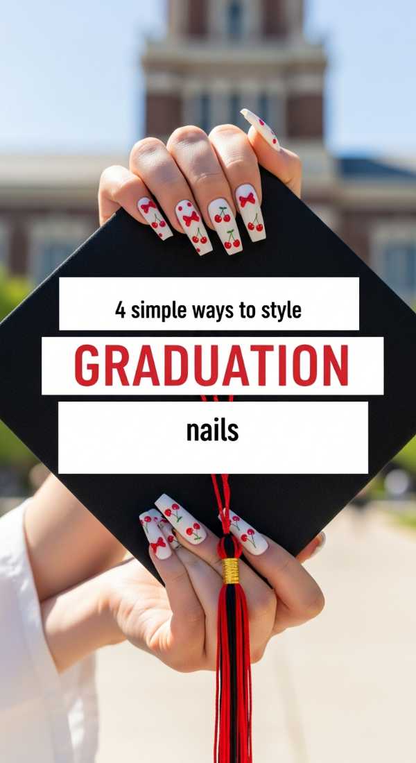 4 Simple Ways To Style Graduation Nails 6a058dea26a25