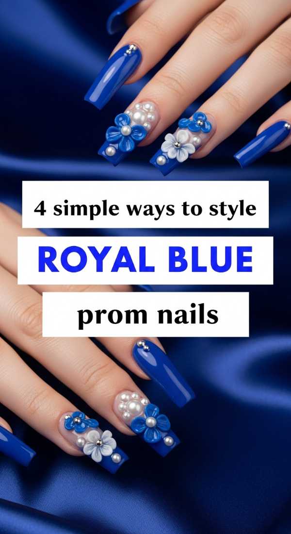 4 Simple Ways To Style Royal Blue Prom Nails 6a031a16d52c4