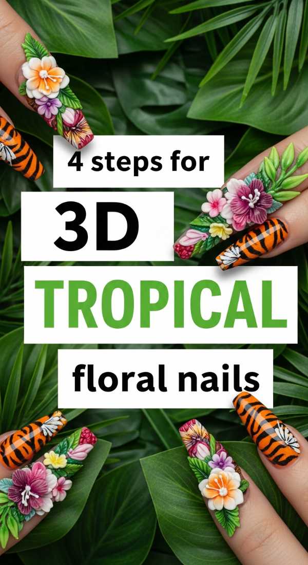 4 Steps For 3d Tropical Floral Nails 6a0f0b869e162