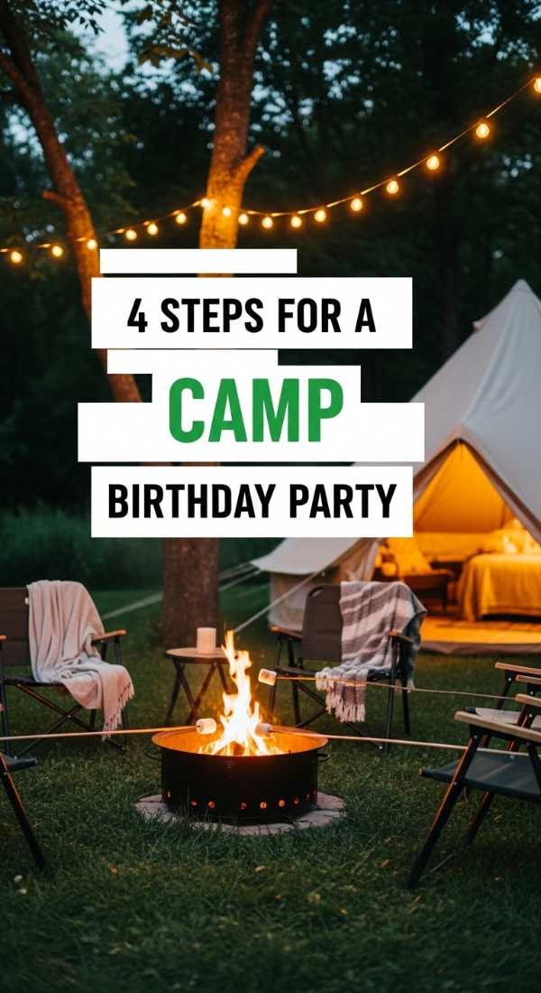 Summer Birthday Magic: Your Go-To Guide for Outdoor Fun 4 Steps For A Camp Birthday Party 6a0de756124e9
