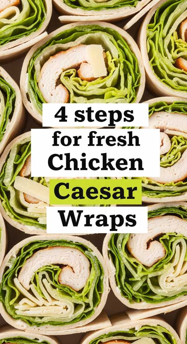 Sizzling Summer: 50+ Recipes for Your Next Backyard BBQ 4 Steps For Fresh Chicken Caesar Wraps 6a0016046e6f0
