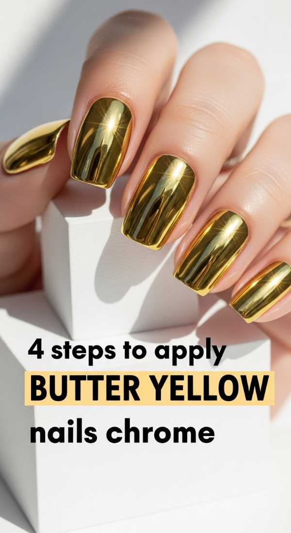 4 Steps To Apply Butter Yellow Nails Chrome 6a033a03bf77e