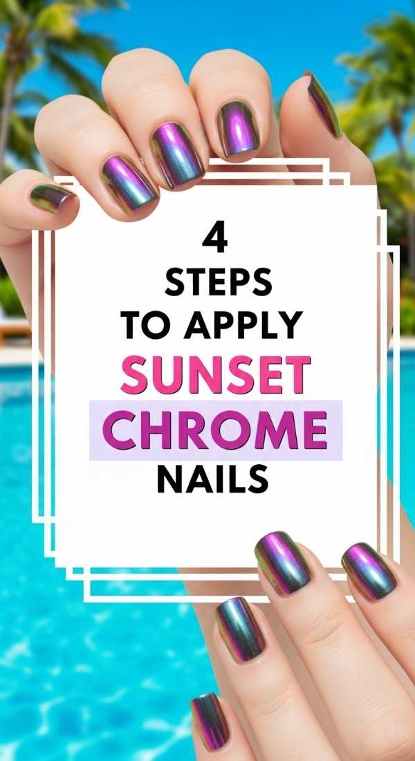 4 Steps To Apply Sunset Chrome Nails 6a05a50e33b7a
