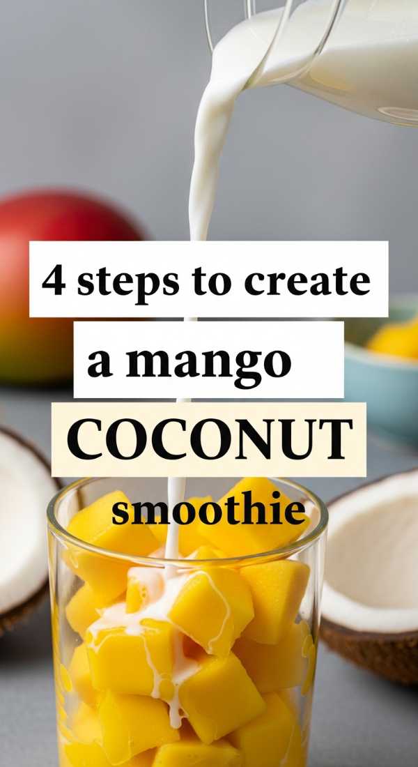4 Steps To Create A Mango Coconut Smoothie 69f47c7addb11
