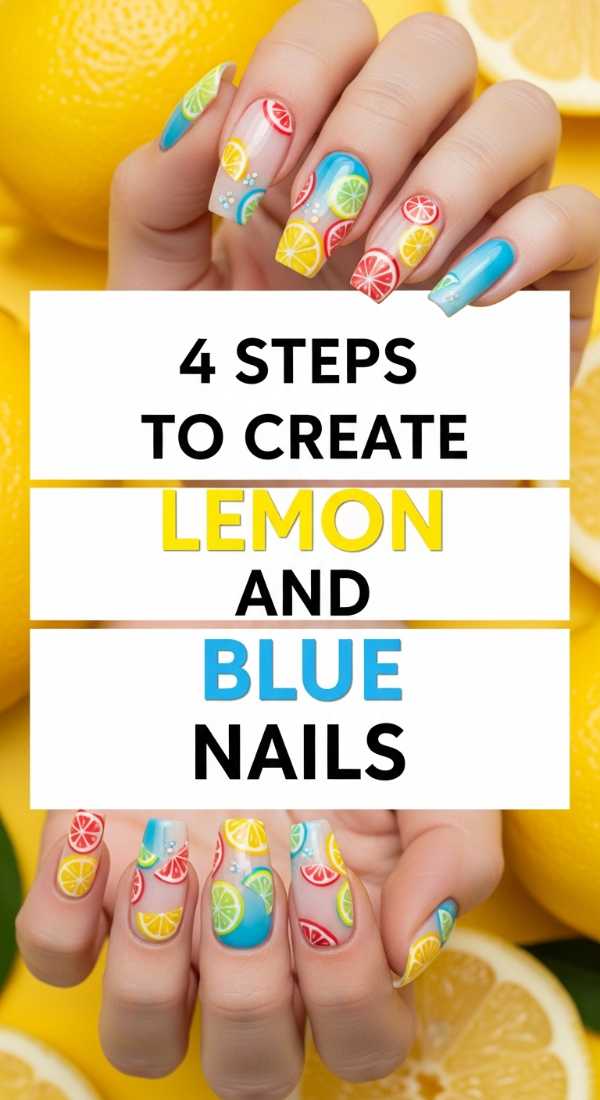 4 Steps To Create Lemon And Blue Nails 6a05a3d9eab63