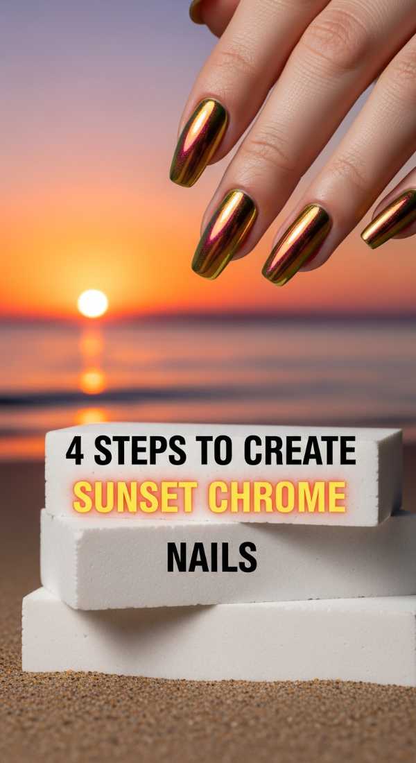 4 Steps To Create Sunset Chrome Nails 6a059ca213ce2