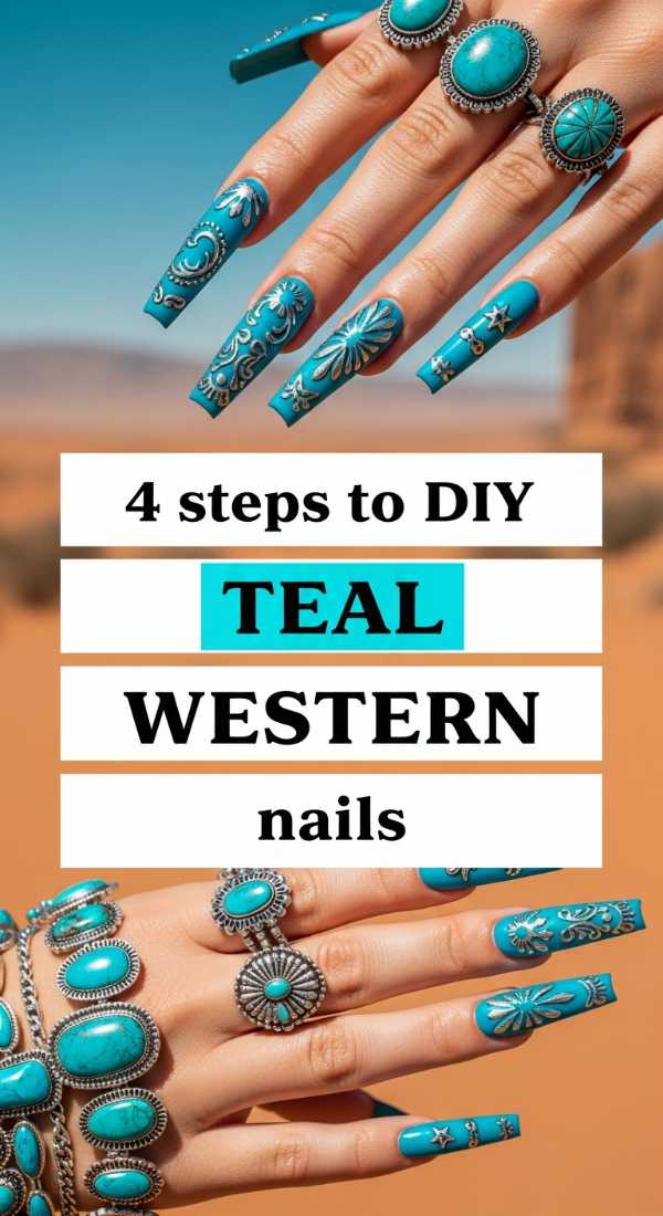 4 Steps To Diy Teal Western Nails 6a058dec3e957