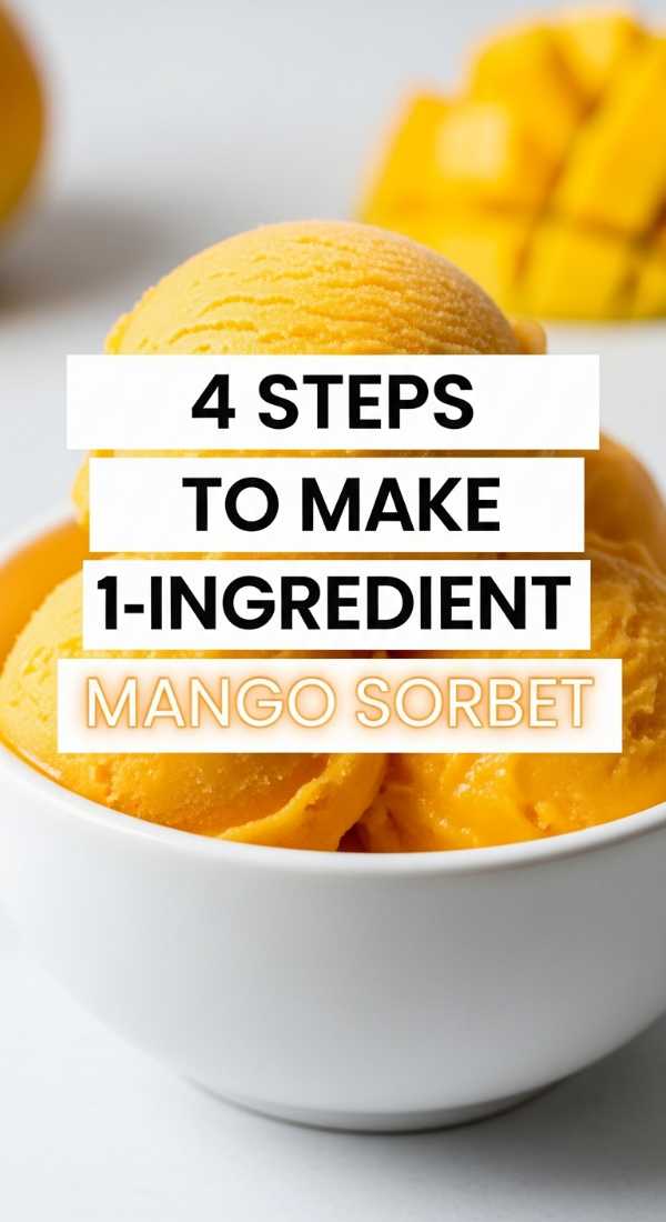 4 Steps To Make 1 Ingredient Mango Sorbet 69f6f4bc819a8