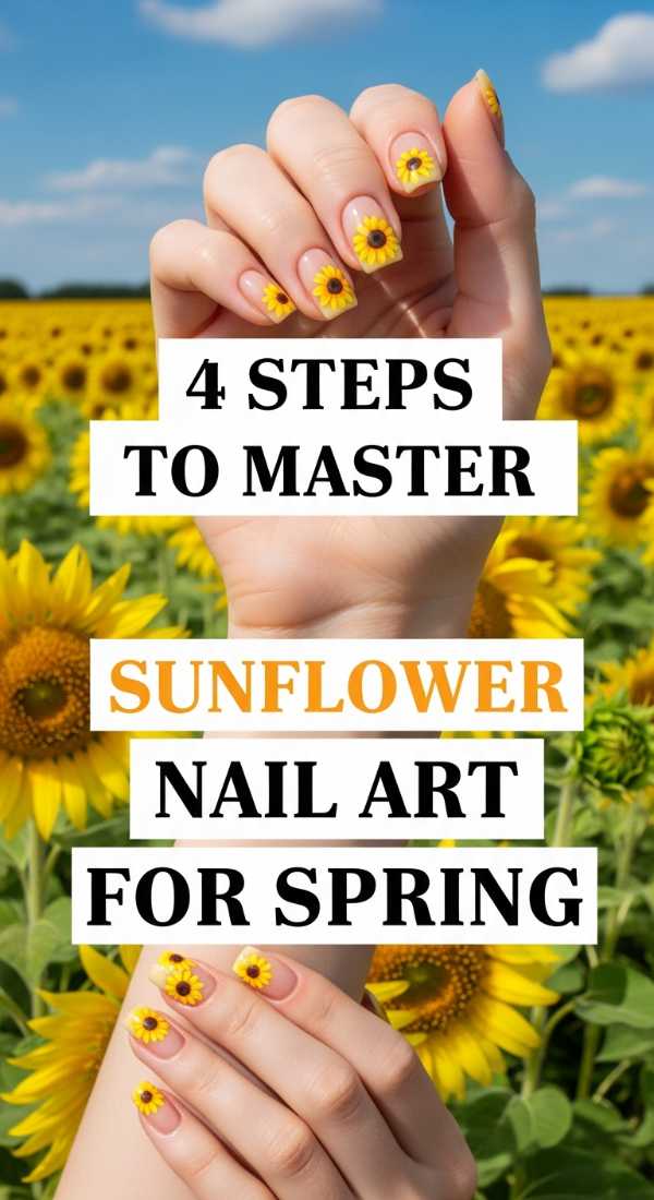 4 Steps To Master Sunflower Nail Art For Spring 69ff594ecb138