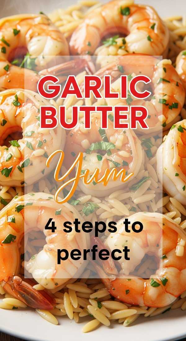 4 Steps To Perfect Garlic Butter Shrimp And Orzo 69f860b7944c0