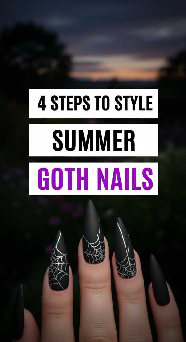 Metallic Chrome & Neon Glass: Why 2026 is the Year of Experimental Nails 4 Steps To Style Summer Goth Nails 6a0598ae96679