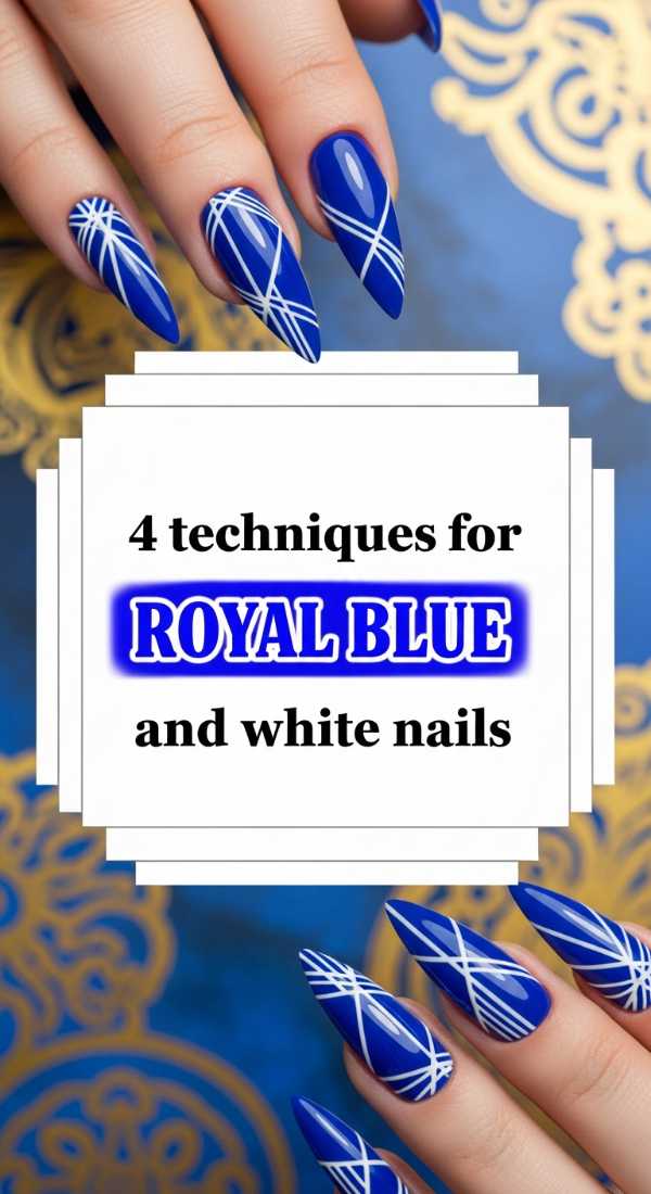 4 Techniques For Royal Blue And White Nails 69fc7e541d666