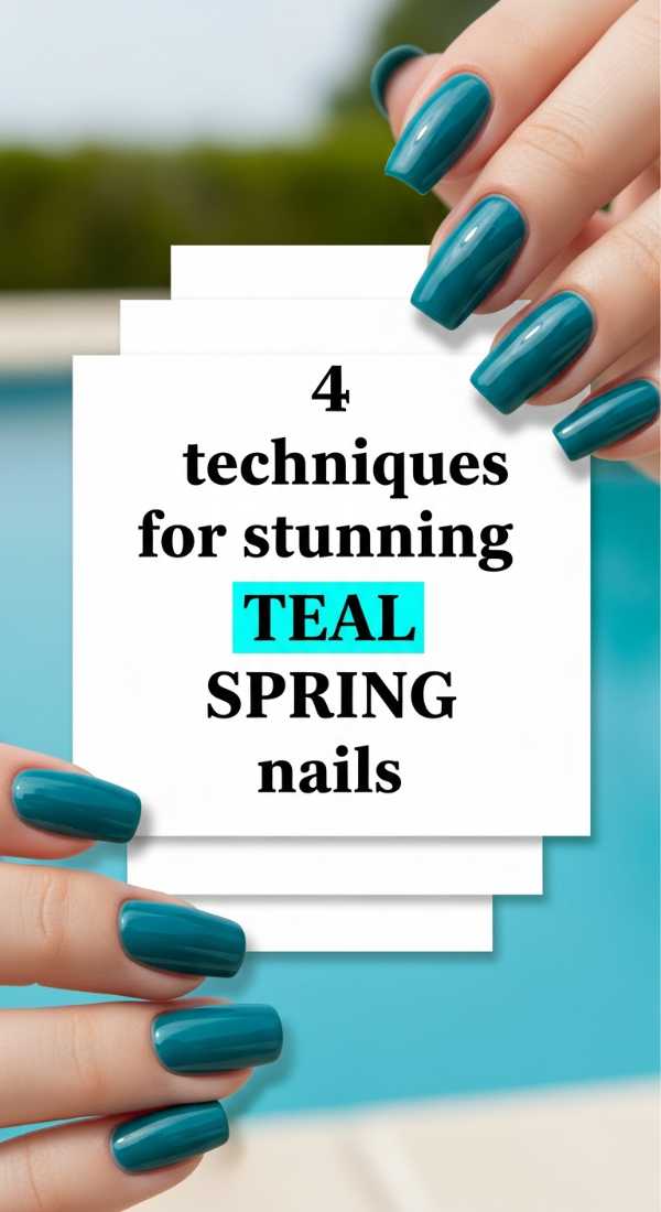 4 Techniques For Stunning Teal Spring Nails 69fb987f10dfe