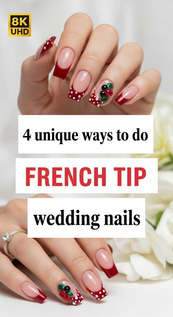 4 Unique Ways To Do French Tip Wedding Nails 6a021e6b33734