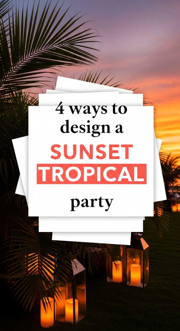 4 Ways To Design A Sunset Tropical Party 6a057db9665a9