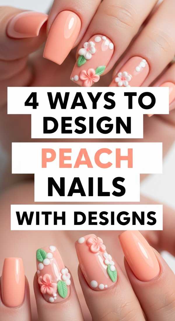 4 Ways To Design Peach Nails With Designs 6a05a70ad5186