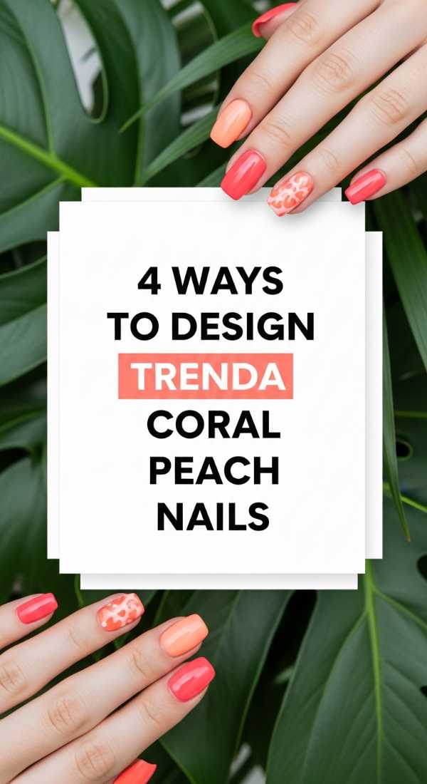4 Ways To Design Trendy Coral Peach Nails 6a05a153b9703