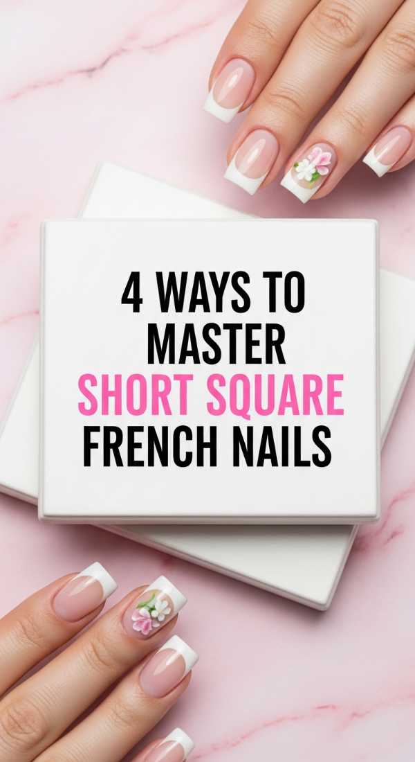 4 Ways To Master Short Square French Nails 6a033a0ead814
