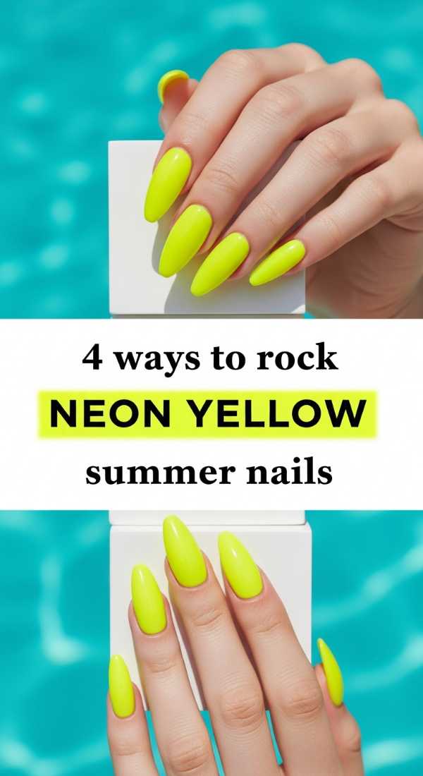 4 Ways To Rock Neon Yellow Summer Nails 6a021e6160aa3
