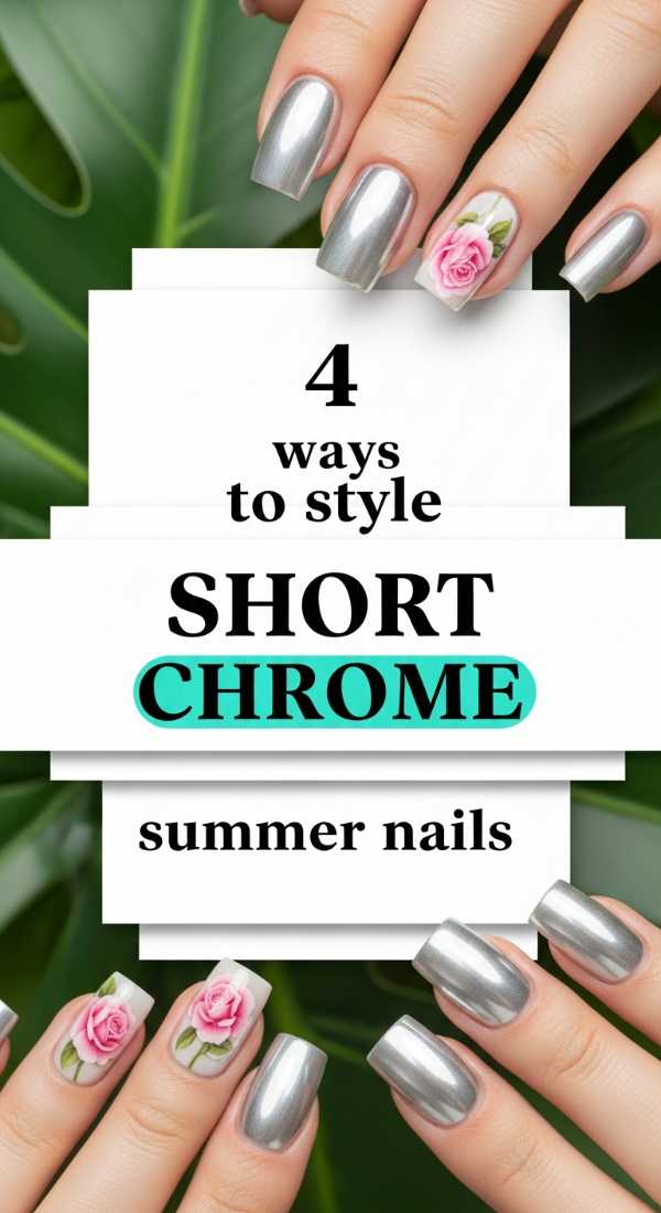 4 Ways To Style Short Chrome Summer Nails 6a031a21276ea