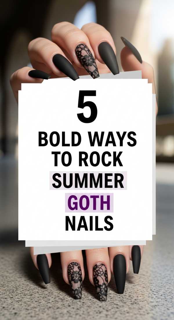 5 Bold Ways To Rock Summer Goth Nails 6a05a52622ecb