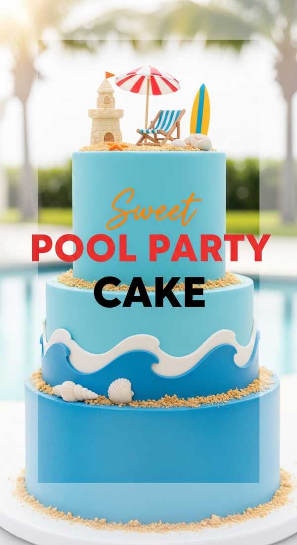 The Coolest Host in Town: Your Step-by-Step Summer Pool Party Handbook 5 Creative Ideas For A Pool Party Cake 6a0572b396216