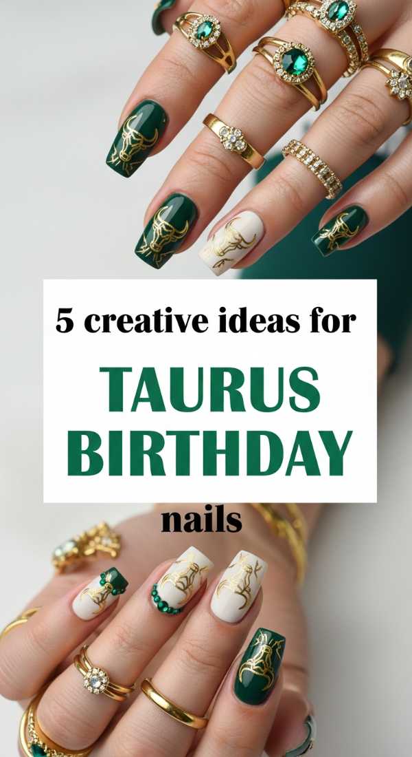 5 Creative Ideas For Taurus Birthday Nails 6a058debc81ea