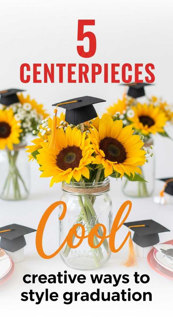 The Grad Party Playbook: Stunning Decor & Stress-Free Planning Tips 5 Creative Ways To Style Graduation Centerpieces 6a002e39e6ba2