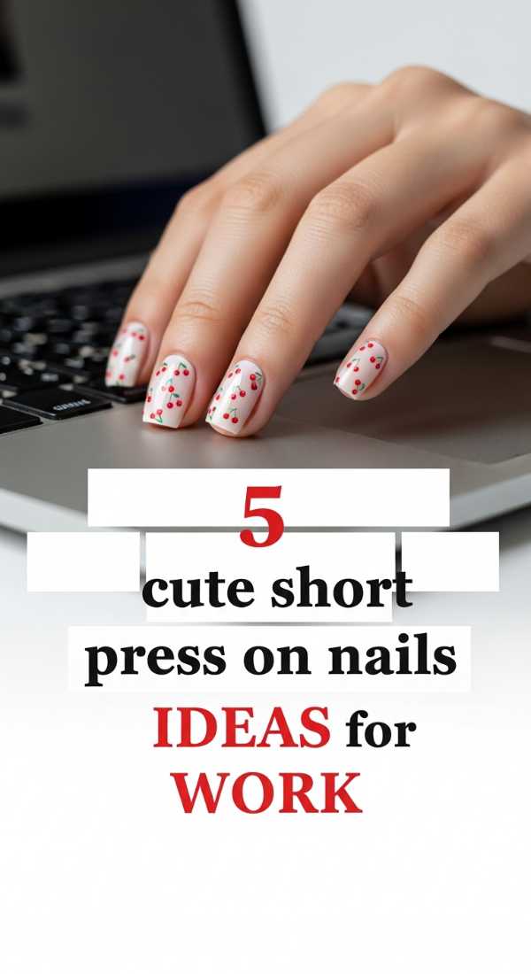 5 Cute Short Press On Nails Ideas For Work 6a058dc7add40