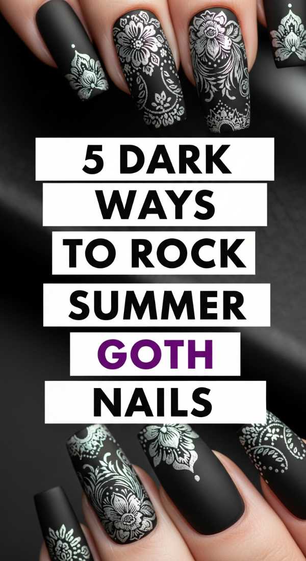5 Dark Ways To Rock Summer Goth Nails 6a059b2a02805