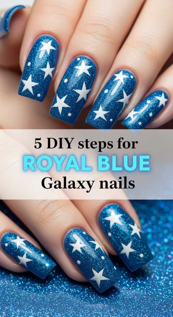 5 Diy Steps For Royal Blue Galaxy Nails 69fc7e5f011f9