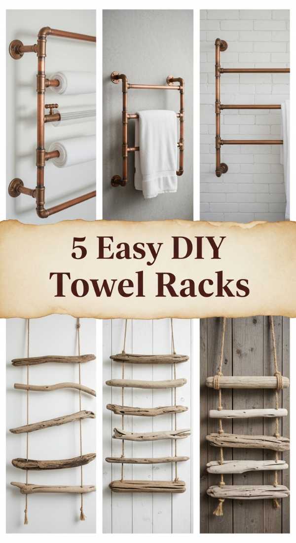 5 Easy Diy Towel Racks 69f48f33df6f1