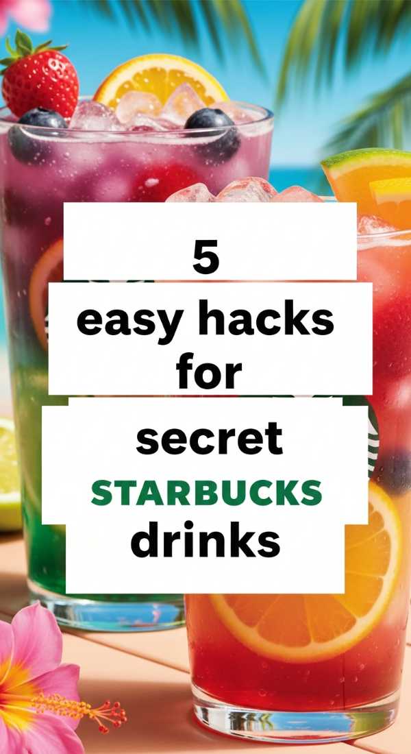 Vibrant Sips: Easy Summer Drink Recipes for Your Feed 5 Easy Hacks For Secret Starbucks Drinks 6a142eb3848b7