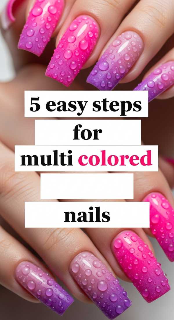 5 Easy Steps For Multi Colored Nails 6a0f0b951011f