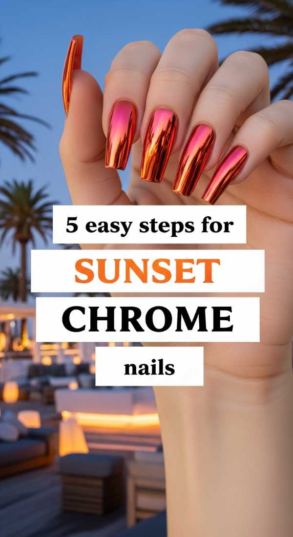 5 Easy Steps For Sunset Chrome Nails 6a059c9d33e71