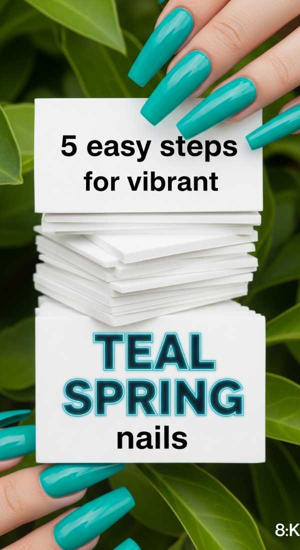 Bloom & Bright: Your 2026 Spring Nail Trend Forecast and Easy DIYs 5 Easy Steps For Vibrant Teal Spring Nails 69fb9755d6385