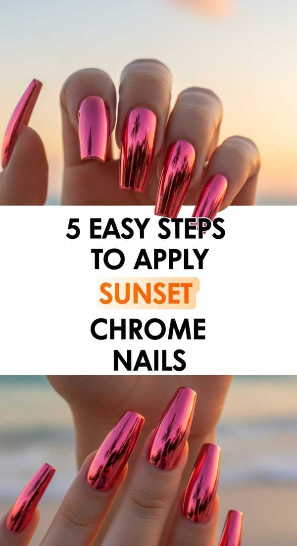 5 Easy Steps To Apply Sunset Chrome Nails 6a059c9184a00
