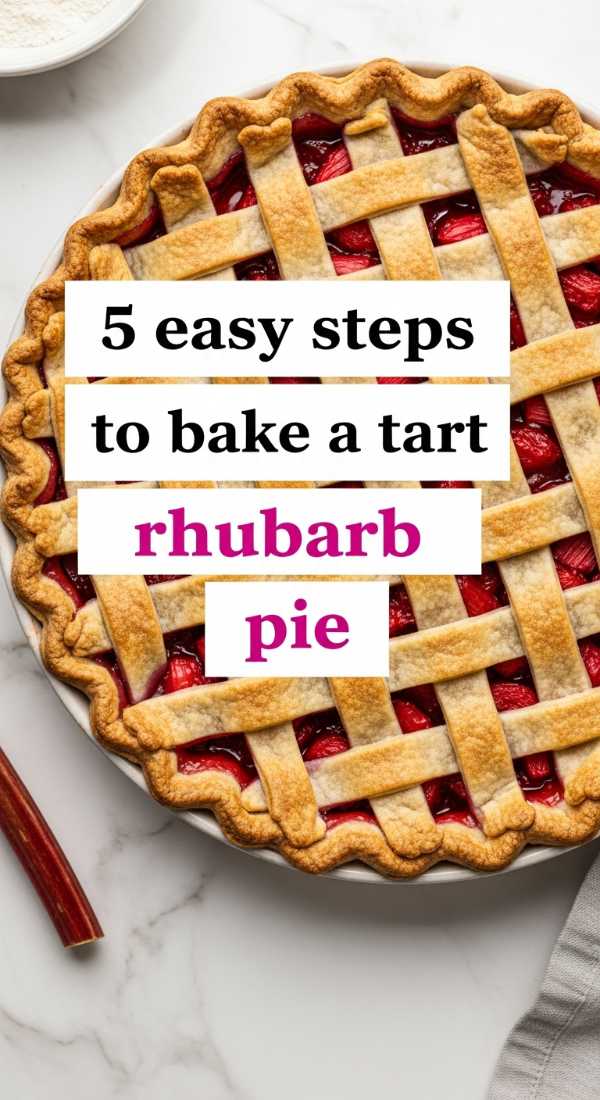 5 Easy Steps To Bake A Tart Rhubarb Pie 6a070cd64dedd