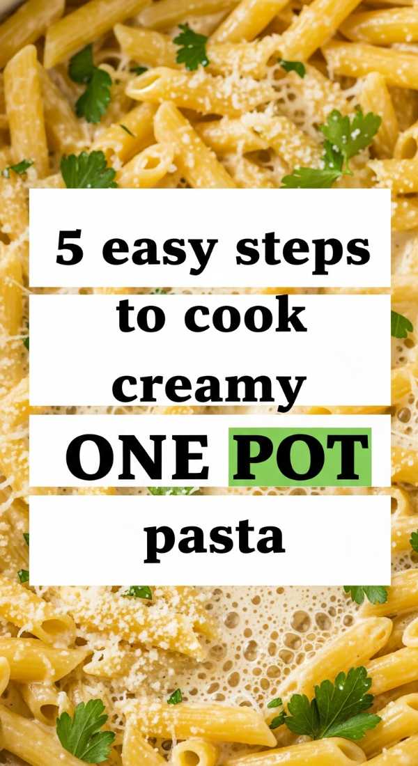 5 Easy Steps To Cook Creamy One Pot Pasta 69f6f4afc425c