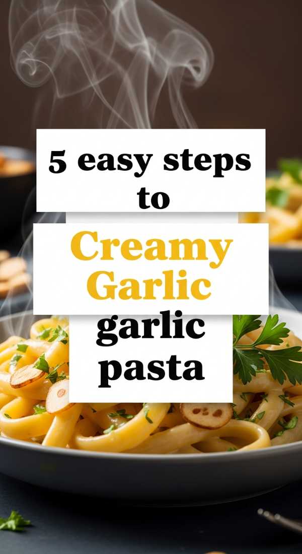 5 Easy Steps To Creamy Garlic Pasta 6a1098b16491b