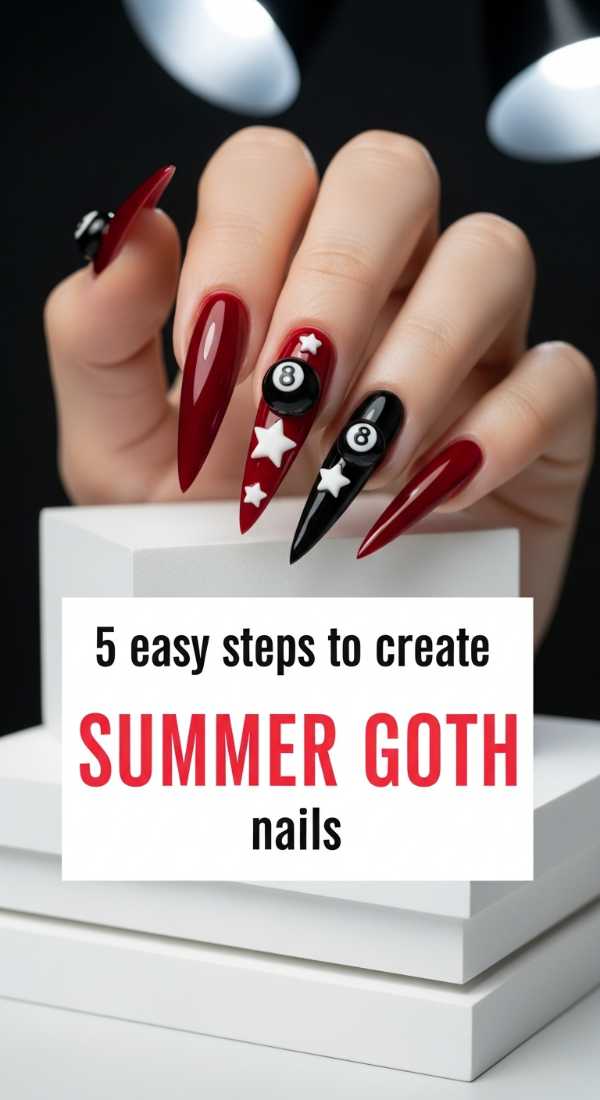 5 Easy Steps To Create Summer Goth Nails 6a058de9a1f19