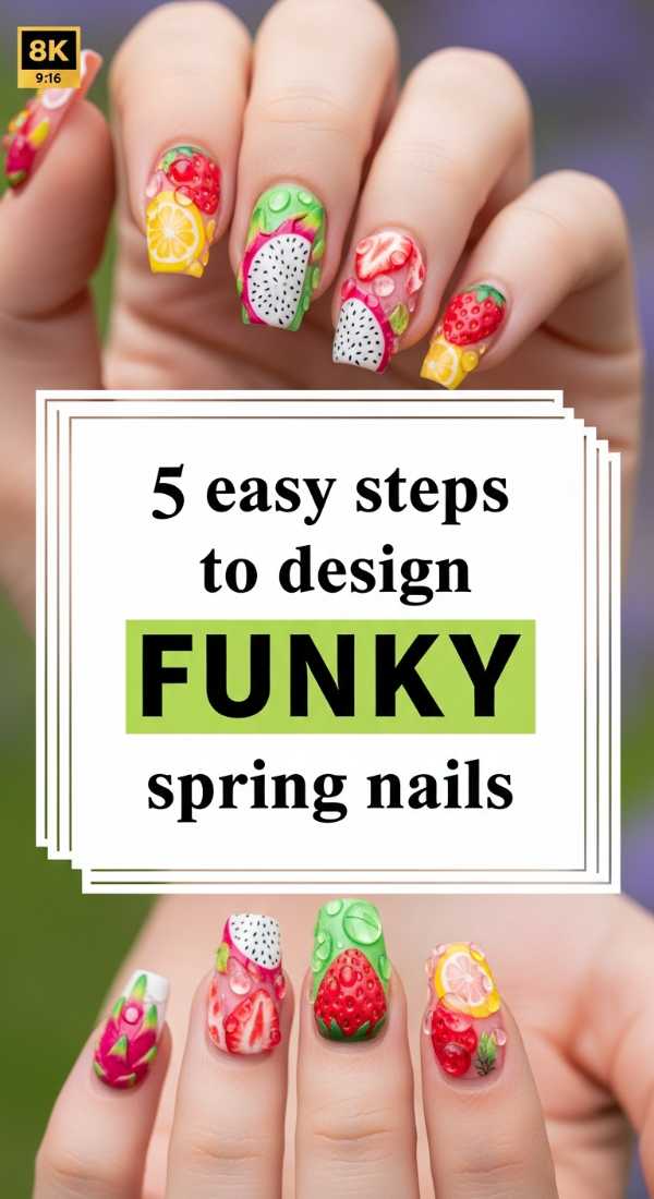 5 Easy Steps To Design Funky Spring Nails 6a033a187b615